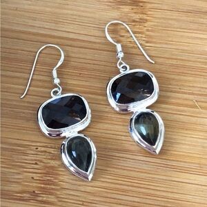 $44 Designer Estate Earrings Sterling Silver Marked (? 925 IN)